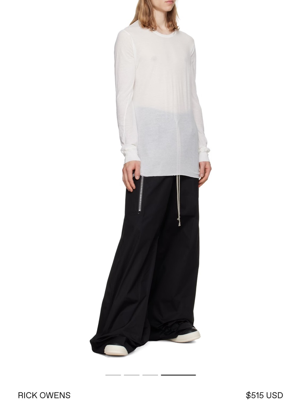 Rick Owens 17SS spiral asymmetric shirt short sleeve